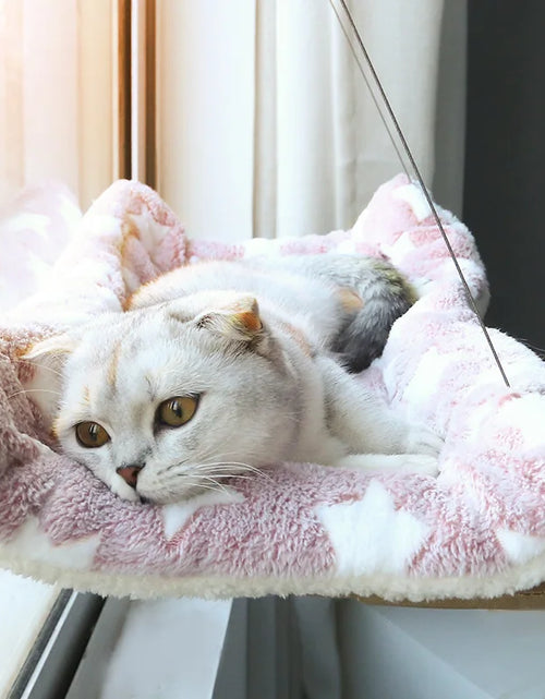Load image into Gallery viewer, Hanging Cat Bed Pet Cat Hammock Aerial Cats Bed House Kitten Climbing Frame Sunny Window Seat Nest Bearing 20Kg Pet Accessories