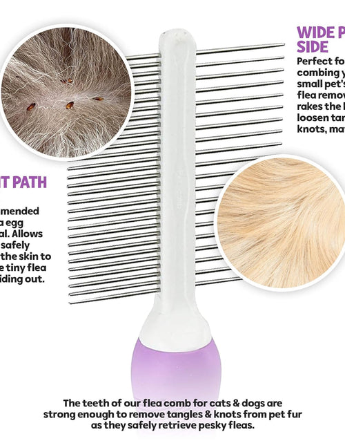 Load image into Gallery viewer, Double-Sided Pet Comb for Grooming & Massaging Dogs, Cats & Other Animals – Fur Detangling Pins & Coat Smoothing Slicker Bristles, Double the Brushing Groom Power in One Tool (Double Sided Comb)