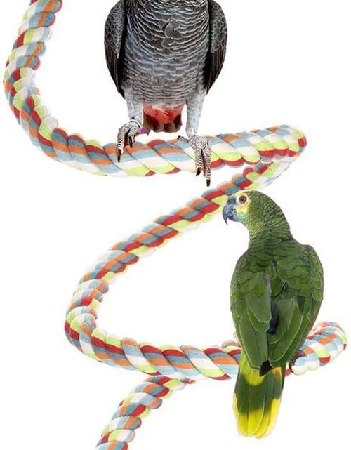 Load image into Gallery viewer, Bird Perch, Large Parrot Toys 63 Inch Climbing Rope Bungee Bird Toys