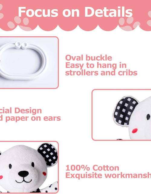 Load image into Gallery viewer, Baby Toy Cartoon Animal Stuffed Hanging Rattle Toys, Baby Bed Crib Car Seat Travel Stroller Soft Plush Toys with Wind Chimes, Best Birthday Gift for Newborn 0-18 Month