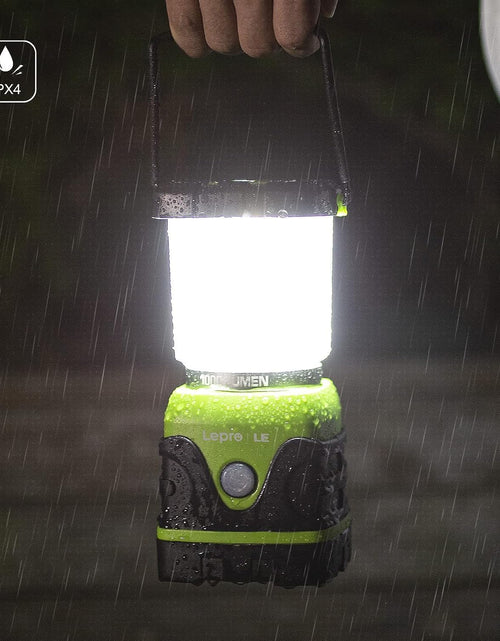 Load image into Gallery viewer, LE 1000LM Battery Powered LED Camping Lantern, Waterproof Tent Light with 4 Light Modes, Camping Essentials, Portable Lantern Flashlight for Camping, Hurricane, Emergency, Hiking, Power Outages
