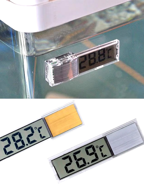 Load image into Gallery viewer, Digital Electronic Aquarium Thermometer, Plastic, Metal, 3D, Fish Tank Temp Meter, Gold, Silver, New Arrival