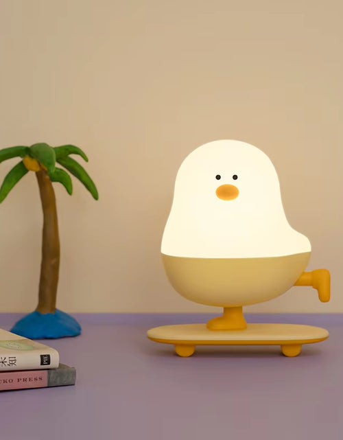 Load image into Gallery viewer, Eggshell Chicken Night Light Cartoon LED Light Bedroom Children Touch Adjustable Light Rechargeable Warm Light Atmosphere Light