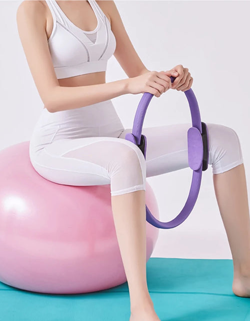 Load image into Gallery viewer, Yoga Fitness Ring Circle Pilates Women Girl Exercise Home Resistance Elasticity Yoga Gym Workout Pilates Ring Circle