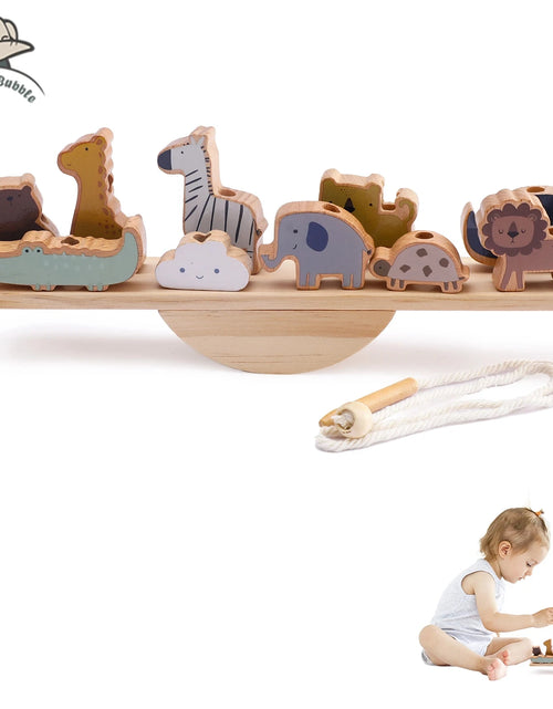 Load image into Gallery viewer, Montessori Sensory Toys Stacking Toys for Baby Forest Houses Replica Wooden Forest Blocks Early Childhood Education Game Gift
