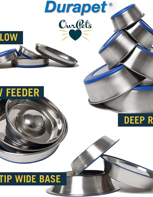 Load image into Gallery viewer, Durapet Dog Bowls, Dog Food Bowls & Dog Water Bowls (Stainless Steel Dog Bowl to Replace Ceramic Dog Bowls) Large Dog Bowls, Dog Bowls Medium Sized Dogs & Dog Bowls Small Size Dog