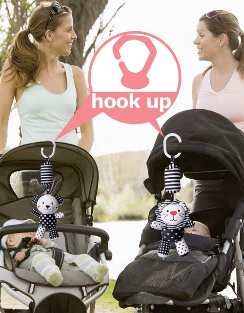 Load image into Gallery viewer, Baby Toy Cartoon Animal Stuffed Hanging Rattle Toys, Baby Bed Crib Car Seat Travel Stroller Soft Plush Toys with Wind Chimes, Best Birthday Gift for Newborn 0-18 Month