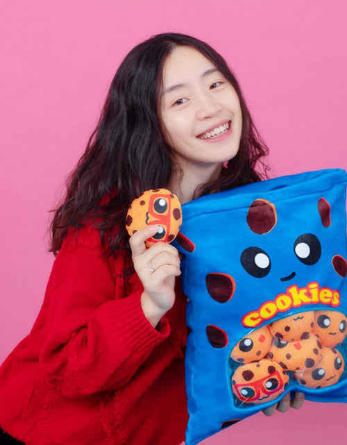 Load image into Gallery viewer, Plushies Doll a Bag of Cookie Toy Stuffed Soft Snack Pillow Plush Yummy Food Toy for Birthday Gift, Stuffed Toy Game Pillow Cushion Gift for Kids (Blue)