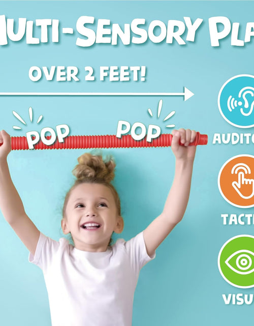 Load image into Gallery viewer, Pop Tubes Sensory Toys, Fine Motor Skills Stocking Stuffers Toddler Toys, Fidget Toys for Sensory Kids and Stocking Stuffers for Kids Learning Toys