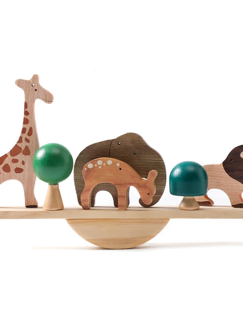 Load image into Gallery viewer, Montessori Sensory Toys Stacking Toys for Baby Forest Houses Replica Wooden Forest Blocks Early Childhood Education Game Gift