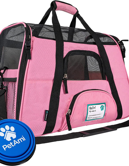 Load image into Gallery viewer, Airline Approved Pet Carrier for Cat, Soft Sided Dog Carrier for Small Dogs, Cat Travel Supplies Accessories for Indoor Cats, Ventilated Pet Carrying Bag Medium Large Kitten Puppy, Large Pink
