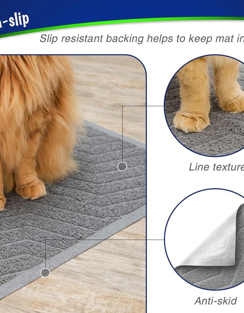 Load image into Gallery viewer, Cat Litter Mat, Kitty Litter Trapping Mesh Mat, 35 X 23 Inch Large, Premium Durable PVC Rug, No Phthalate, Urine Waterproof, Easy Clean, Washable, Scatter Control, Litter Box Carpet