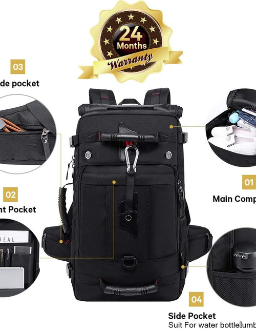 Load image into Gallery viewer, Travel Backpack, Carry on Backpack Durable Convertible Duffle Bag Fit for 17.3 Inch Laptop for Men and Women(Large 40L)