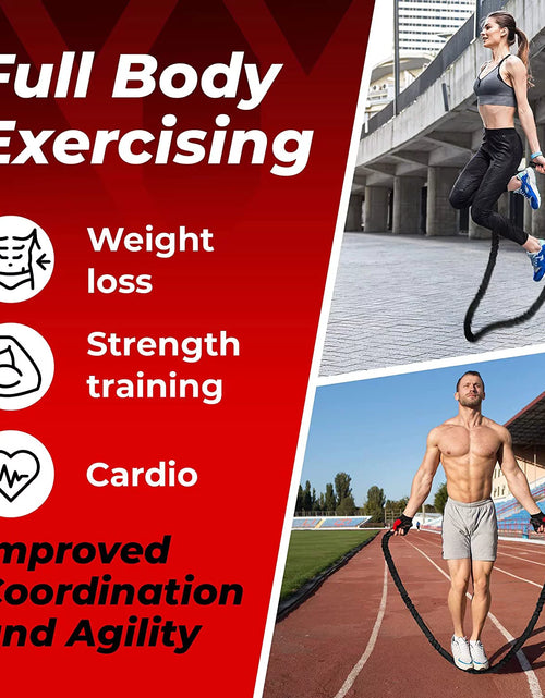 Load image into Gallery viewer, ASSU Trainer Exercise Jump Rope Weighted Jump Ropes for Fitness with Nylon Sleeve and Bag 4.5Lb
