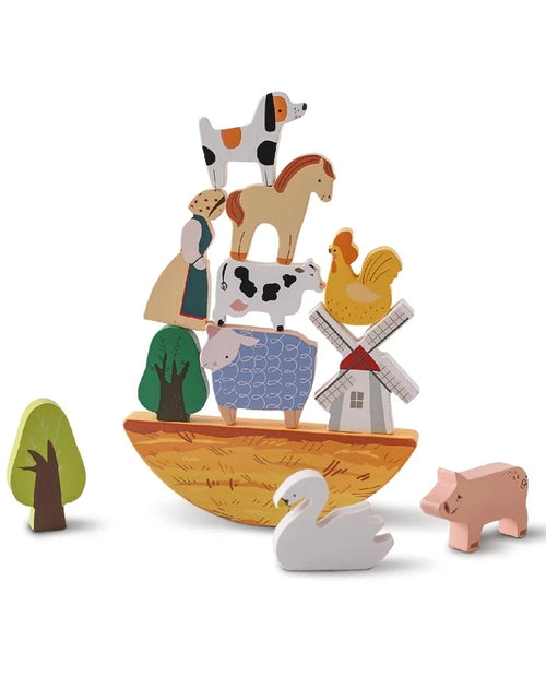 Load image into Gallery viewer, Montessori Sensory Toys Stacking Toys for Baby Forest Houses Replica Wooden Forest Blocks Early Childhood Education Game Gift
