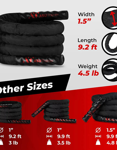 Load image into Gallery viewer, ASSU Trainer Exercise Jump Rope Weighted Jump Ropes for Fitness with Nylon Sleeve and Bag 4.5Lb