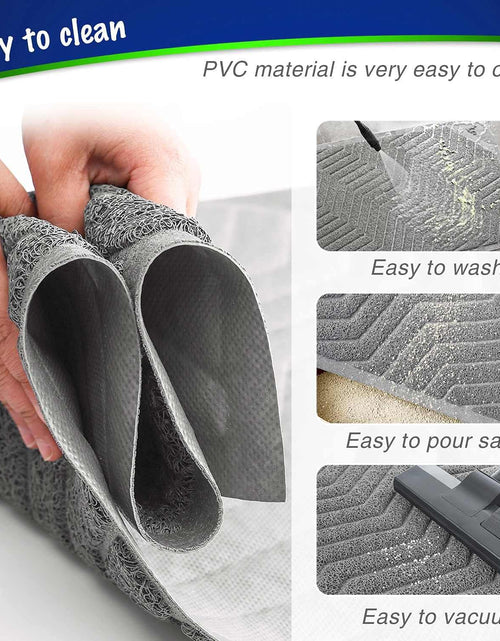 Load image into Gallery viewer, Cat Litter Mat, Kitty Litter Trapping Mesh Mat, 35 X 23 Inch Large, Premium Durable PVC Rug, No Phthalate, Urine Waterproof, Easy Clean, Washable, Scatter Control, Litter Box Carpet
