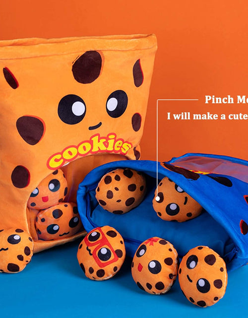 Load image into Gallery viewer, Plushies Doll a Bag of Cookie Toy Stuffed Soft Snack Pillow Plush Yummy Food Toy for Birthday Gift, Stuffed Toy Game Pillow Cushion Gift for Kids (Blue)