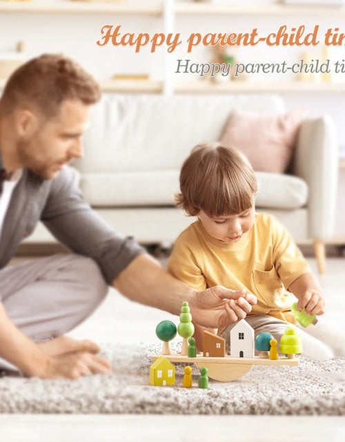 Load image into Gallery viewer, Montessori Sensory Toys Stacking Toys for Baby Forest Houses Replica Wooden Forest Blocks Early Childhood Education Game Gift