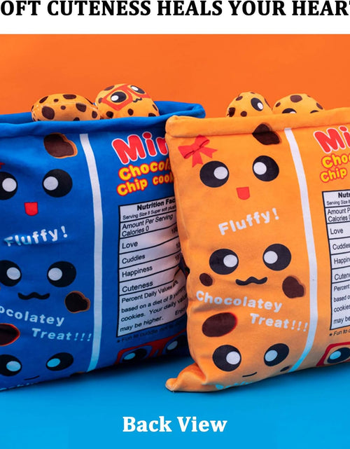 Load image into Gallery viewer, Plushies Doll a Bag of Cookie Toy Stuffed Soft Snack Pillow Plush Yummy Food Toy for Birthday Gift, Stuffed Toy Game Pillow Cushion Gift for Kids (Blue)