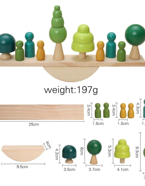 Load image into Gallery viewer, Montessori Sensory Toys Stacking Toys for Baby Forest Houses Replica Wooden Forest Blocks Early Childhood Education Game Gift