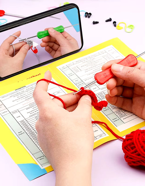 Load image into Gallery viewer, DIY Crochet Animal Kit with Hand Knitting Yarn Needles Plush Doll Easy for Starter Includes Enough Yarn Hook Accessories