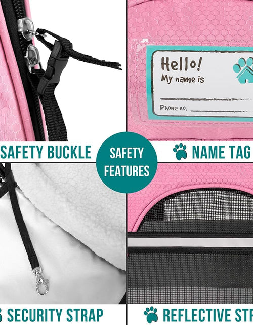 Load image into Gallery viewer, Airline Approved Pet Carrier for Cat, Soft Sided Dog Carrier for Small Dogs, Cat Travel Supplies Accessories for Indoor Cats, Ventilated Pet Carrying Bag Medium Large Kitten Puppy, Large Pink