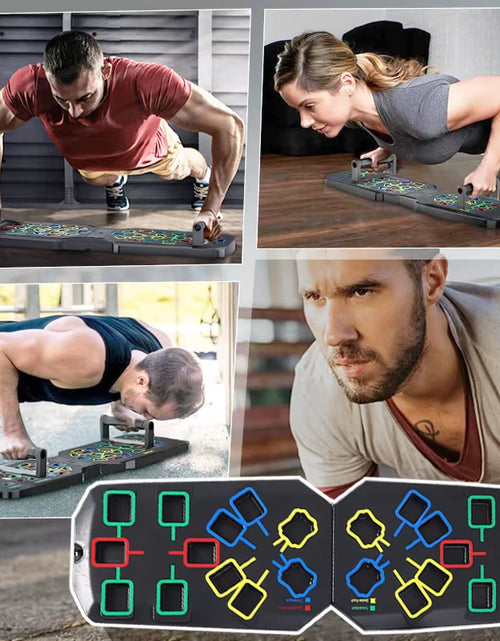 Load image into Gallery viewer, Multifunctional Folding Push up Board Set Bracket Abdominal Muscle Training Equipment Portable Push up Board Exercise Training