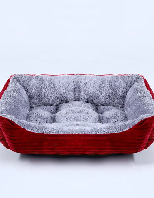 Load image into Gallery viewer, Bed for Dog Pet Square Plush Kennel Medium Small Dog Sofa Bed Cushion Pet Calming Dog Bed House Pet Supplies Accessories
