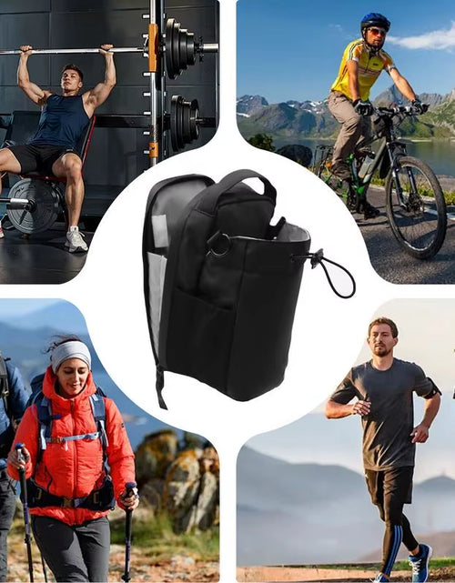Load image into Gallery viewer, Magnetic Gym Sling Bag Water Bottle &amp; Phone Holder Waterproof Crossbody Bag for Outdoor Sports Travel Fitness Accessories
