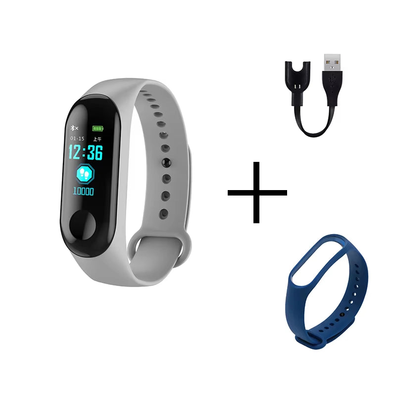 Wristwatch Fitness M3 Color Screen Smart Sport Bracelet Activity Running Tracker Heart Rate for Children Men Women Watch Hours