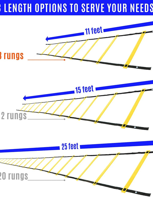 Load image into Gallery viewer, Speed and Agility Training Ladder with Carry Bag - 8 Rung (Yellow)
