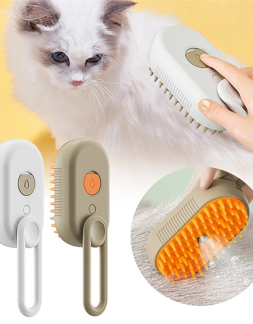Load image into Gallery viewer, Cat Steam Brush Steamy Dog Brush 3 in 1 Electric Spray Cat Hair Brushes for Massage Pet Grooming Comb Hair Removal Combs Pet Products
