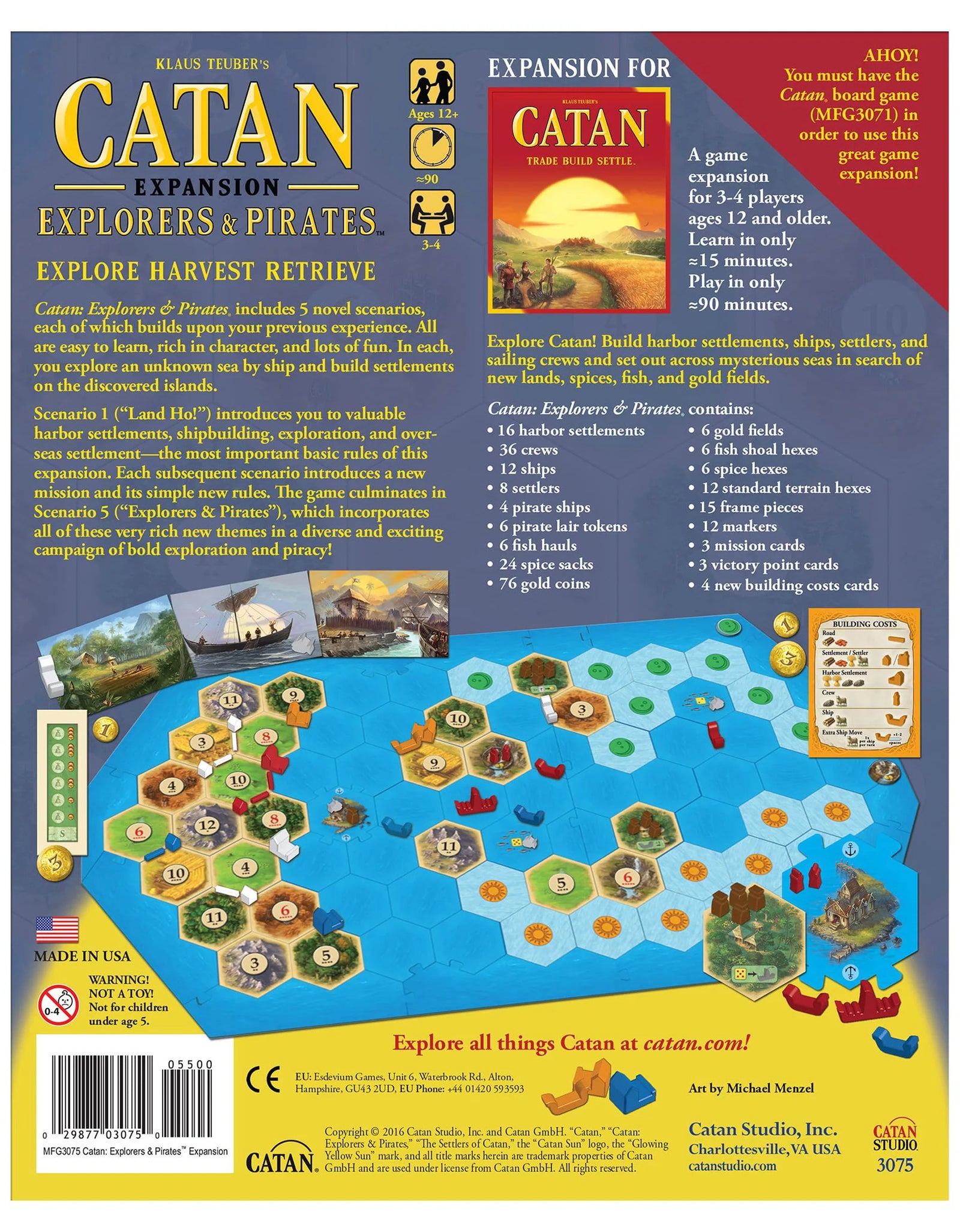 Catan: Explorers & Pirates Expansion Strategy Board Game for Ages 12 and Up, from Asmodee