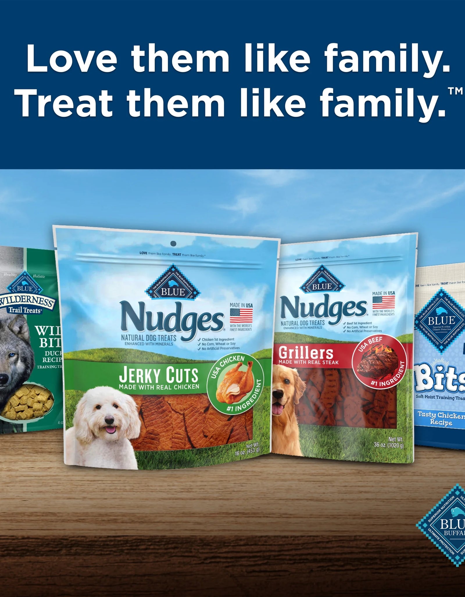Nudges Jerky Cuts Dog Treats Made with Real Chicken, 5-Oz. Bag