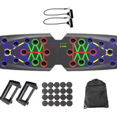 Multifunctional Push up Boards Press up Board Equipment Pushup Stands Push up Boards Exercise Board with Resistance Band