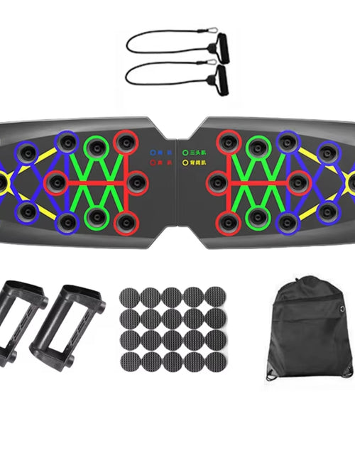 Load image into Gallery viewer, Multifunctional Push up Boards Press up Board Equipment Pushup Stands Push up Boards Exercise Board with Resistance Band
