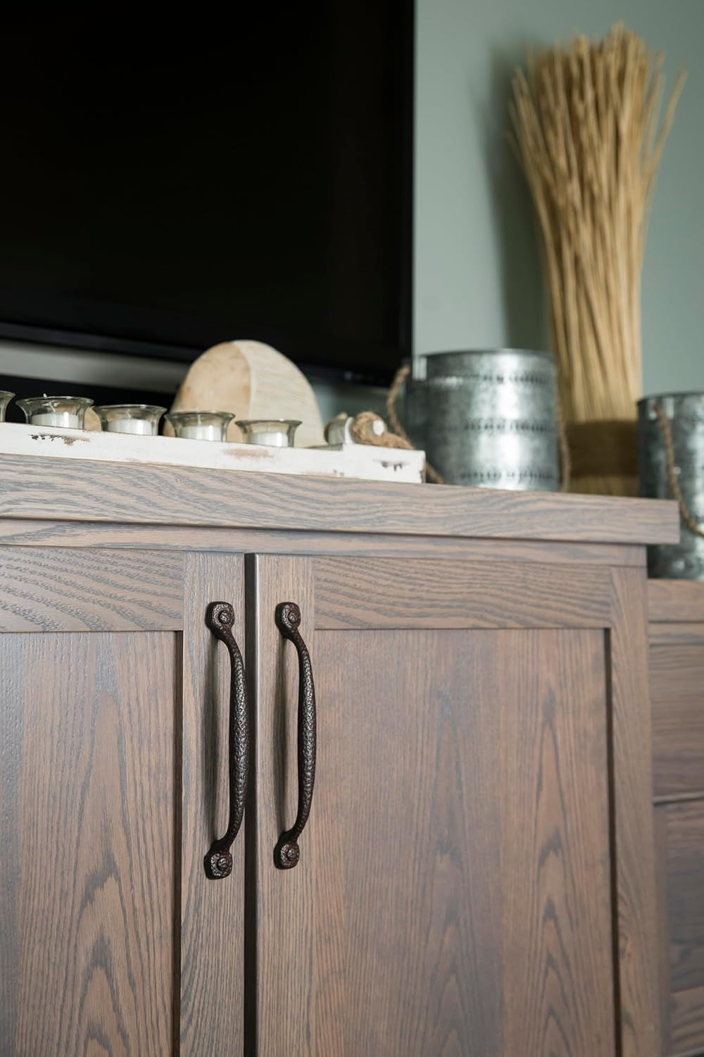 P2996-RI Refined Rustic Collection Pull, 192Mm (7-9/16") Center to Center, Rustic Iron Finish