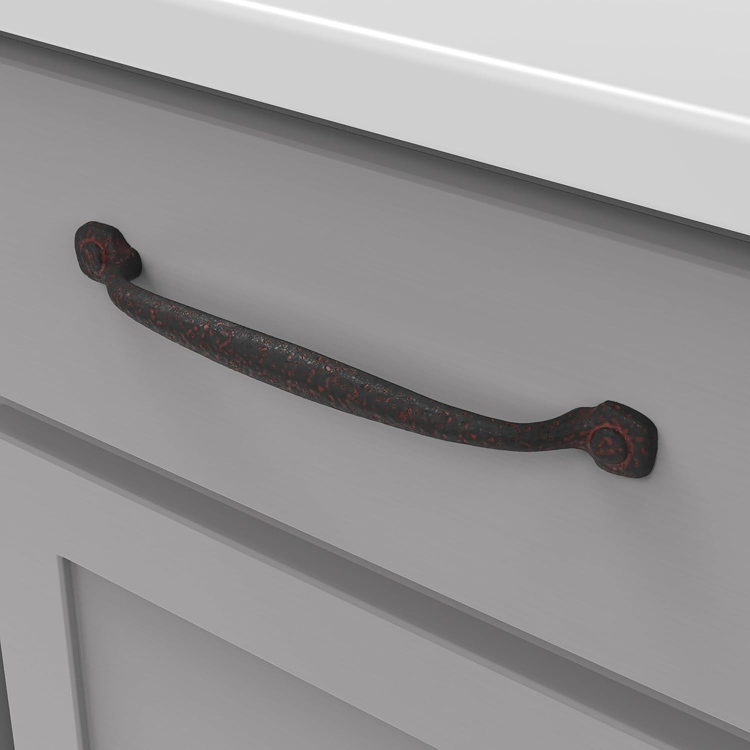 P2996-RI Refined Rustic Collection Pull, 192Mm (7-9/16") Center to Center, Rustic Iron Finish