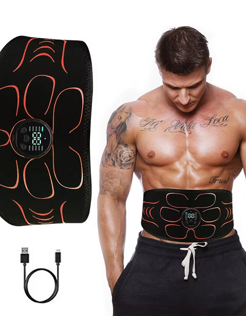 Load image into Gallery viewer, ABS Stimulator EMS Abdominal Muscle Trainer Body Waist Slimming Belt Weight Lose Muscle Toner Fitness Equiment USB Recharge
