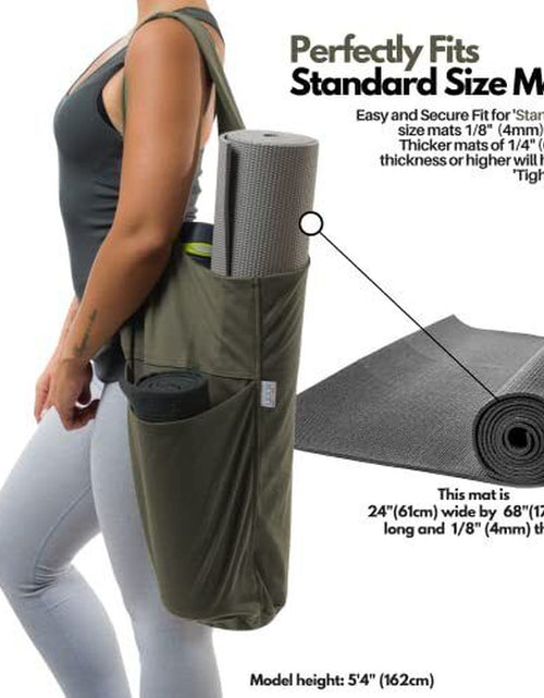 Load image into Gallery viewer, Yoga Mat Bag | the ORIGINAL Tote Yoga Bag | Sling Yoga Tote Olivine Green
