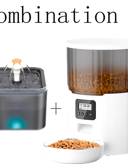 Load image into Gallery viewer, 4L Pet Feeder Tuya WIFI Automatic Dog Food Dispenser Smart Cat Feeder 2L Cat Automatic Drinking Fountain Dog Water Feeder
