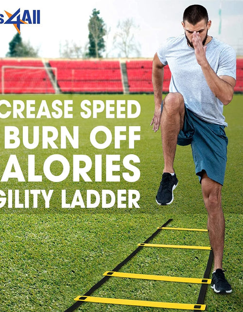 Load image into Gallery viewer, Speed and Agility Training Ladder with Carry Bag - 8 Rung (Yellow)
