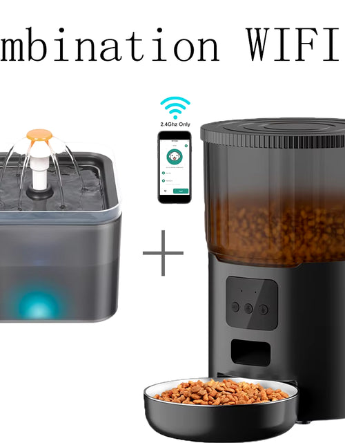 Load image into Gallery viewer, 4L Pet Feeder Tuya WIFI Automatic Dog Food Dispenser Smart Cat Feeder 2L Cat Automatic Drinking Fountain Dog Water Feeder
