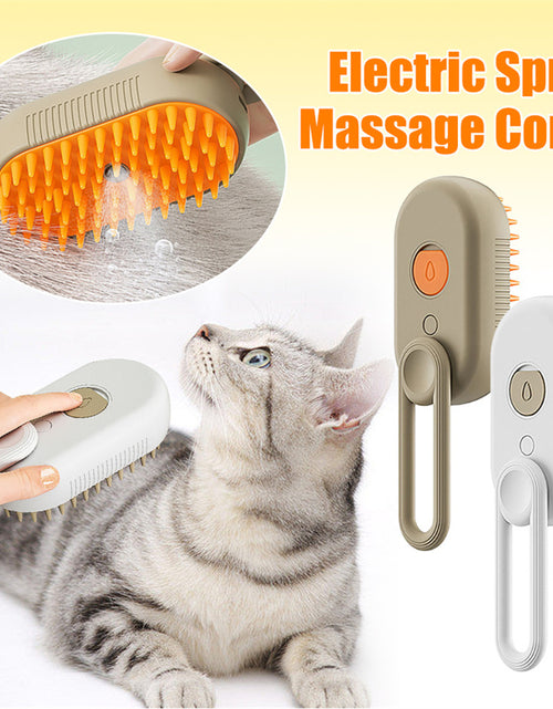 Load image into Gallery viewer, Cat Steam Brush Steamy Dog Brush 3 in 1 Electric Spray Cat Hair Brushes for Massage Pet Grooming Comb Hair Removal Combs Pet Products
