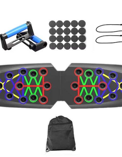 Load image into Gallery viewer, Multifunctional Push up Boards Press up Board Equipment Pushup Stands Push up Boards Exercise Board with Resistance Band
