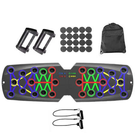 Multifunctional Push up Boards Press up Board Equipment Pushup Stands Push up Boards Exercise Board with Resistance Band