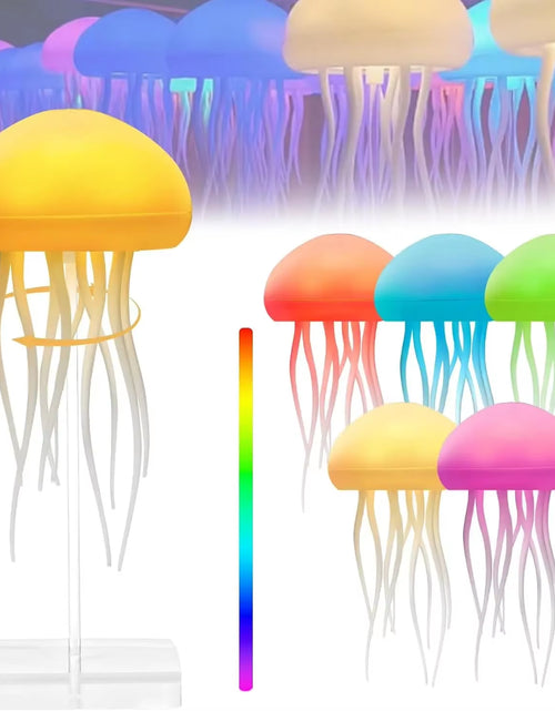Load image into Gallery viewer, Cute Jellyfish LED Night Light Rechargeable Voice Control Dancing Legs RGB Bedside Lamp Table Lamp Bluetooth Speaker Humidifier
