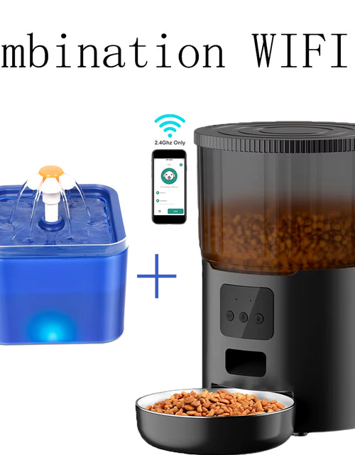 Load image into Gallery viewer, 4L Pet Feeder Tuya WIFI Automatic Dog Food Dispenser Smart Cat Feeder 2L Cat Automatic Drinking Fountain Dog Water Feeder
