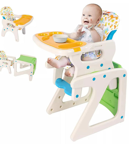 SEJOY High Chairs for Babies Toddlers 3-In-1 Baby High Chair Adjustable Backrest Infant Baby Feeding Chair for Eating